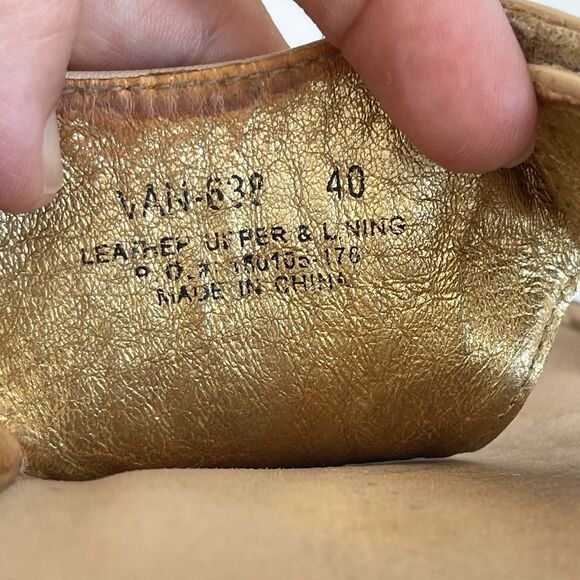 Alegria Womens Van 638 Tan Beige Leather Comfort Slide Thong Sandals Eu 40- US 9 - Picture 14 of 15